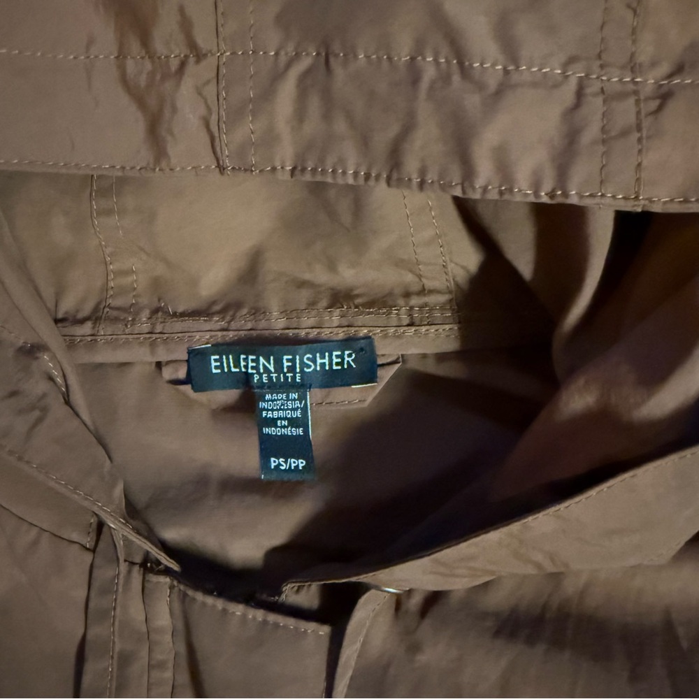 Eileen Fisher Lightweight Organic Cotton Nylon Zip Jacket | Petite Small | EUC - Picture 5 of 9